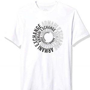 Armani Exchange White TShirt Swirl Print Design